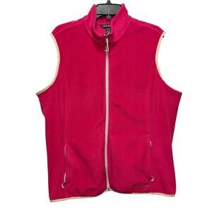 Eddie Bauer women’s zip-up pink vest. Size 2XL